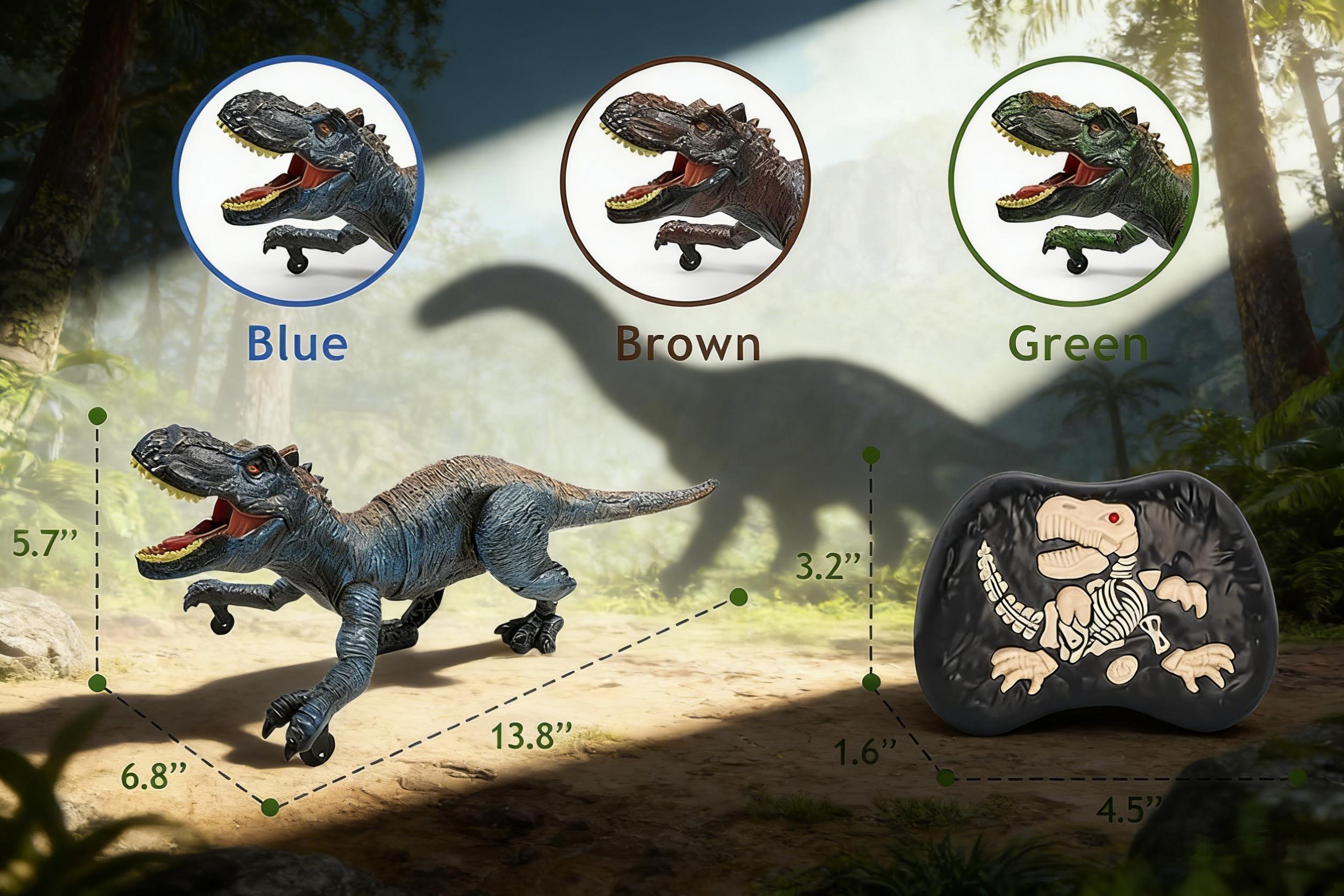 Remote Control Dinosaur Toys for Boys Girls Ages 3-12, Electronic RC T Rex Dino Robot Toy for Boys, Top Christmas & Birthday Toys for 5 6 7 8 9 10 11 & 12 Year Old Boys