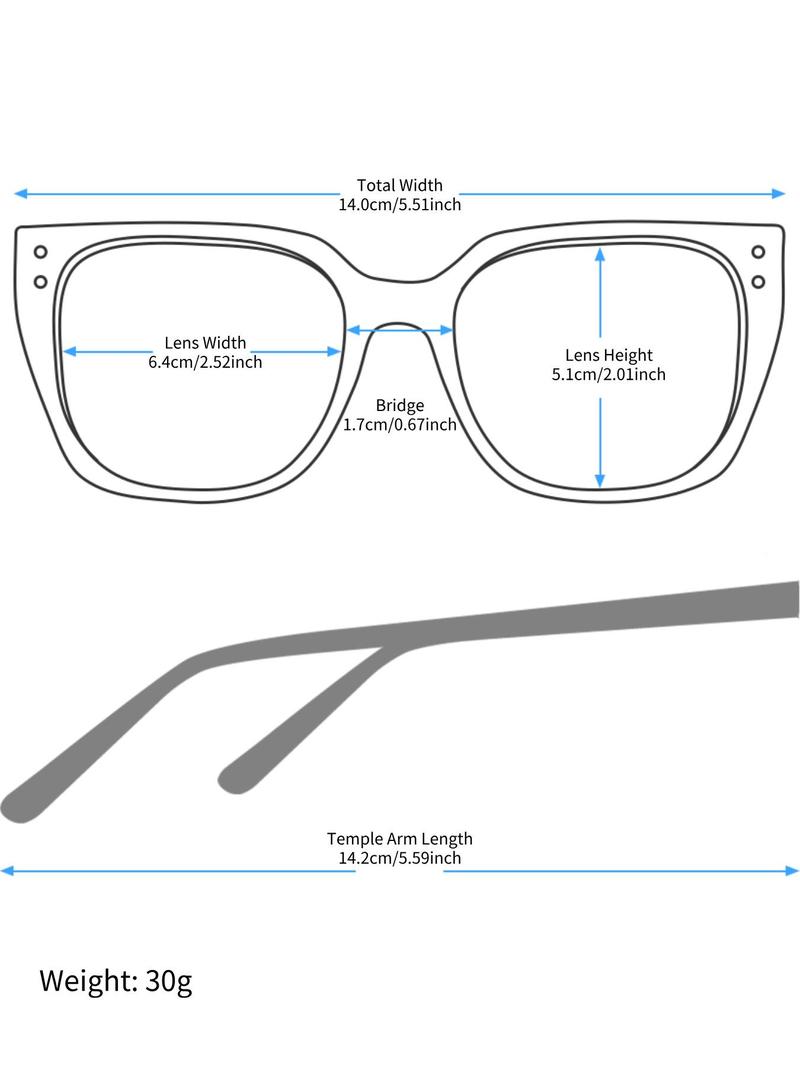 Simple Anti-blue Light Square Frame Eyeglasses, Basic Fashion Eyeglasses for Women & Men, Fashion Eyeglasses for Work, Daily Clothing Decor, Fashionable Frames Glasses