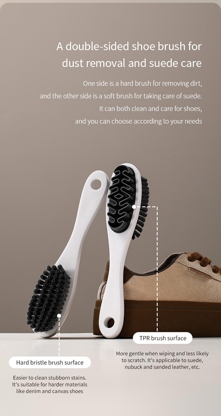 FaSoLa suede shoe brush, soft bristles that do not damage shoes, suede eraser, special shoe brush for cleaning suede