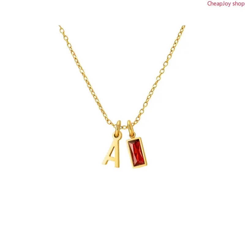 [2026 New Arrival] Initial Birthstone Necklaces for Women, 18K Gold Plated Name Necklaces for Women A-Z Letter Dainty Pendant for Mom Daughter Teens Women's Jewelry
