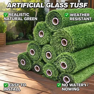 New Artificial Grass Lawn, Waterproof Sunscreen Outdoor Artificial Turf, Home Garden Nursery Playground Wedding Sports Field Decor Carpet