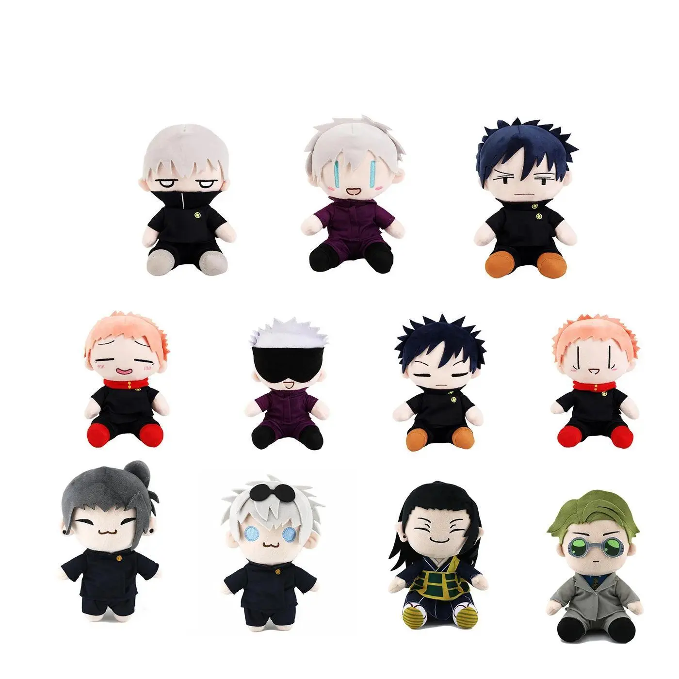 Jujutsu Kaisen Plush Satoru Gojo Fushiguro Megumi Itadori Yuji Inumaki Toge Anime Figure Stuffed Kawaii Doll Holiday Gifts Toy