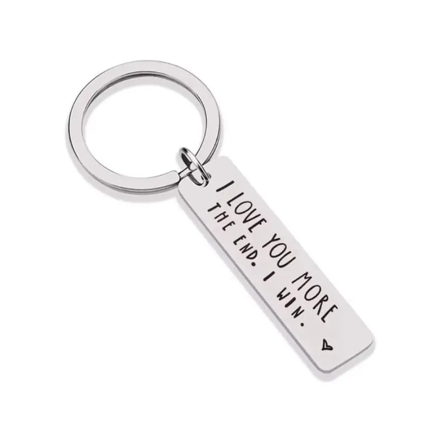 Stainless steel keychain for girlfriend husband wife couple keychain I Love You