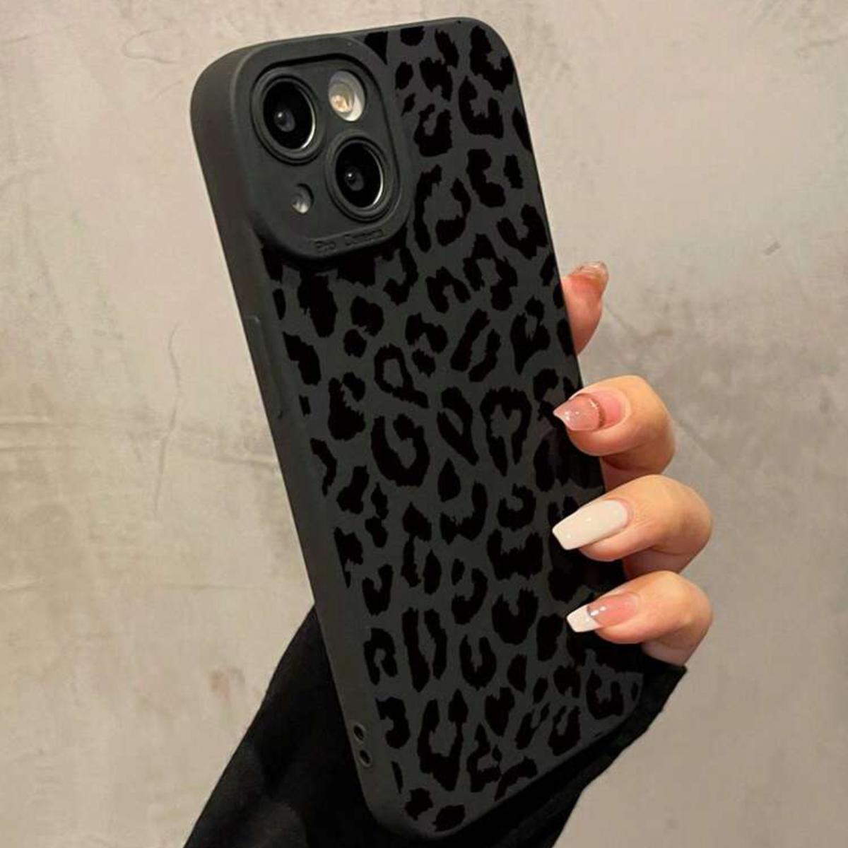 Leopard Pattern Phone Case, Full Covered Camera Protect Anti-fall Mobile Phone Protective Case, Shockproof Phone Cover for iPhone 16 Plus X XS Max 11 12 13 14 15 Pro Max, Fall Gift