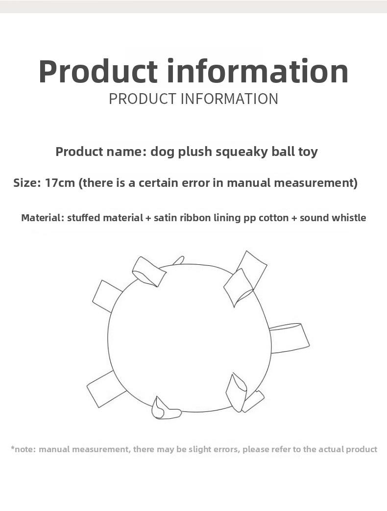 Pet Toy Ribbon Sound Ball, Dog Toy, Interactive Bell Rolling Ball for Teasing and Throwing, Pet Toy, Cat Teething Toy