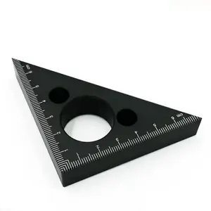 Thickened Aluminum Alloy Machined Right-Angle Square, Carpenter's Triangle Ruler, Height Gauge, Woodworking Tool, Aluminum Alloy Triangle Ruler