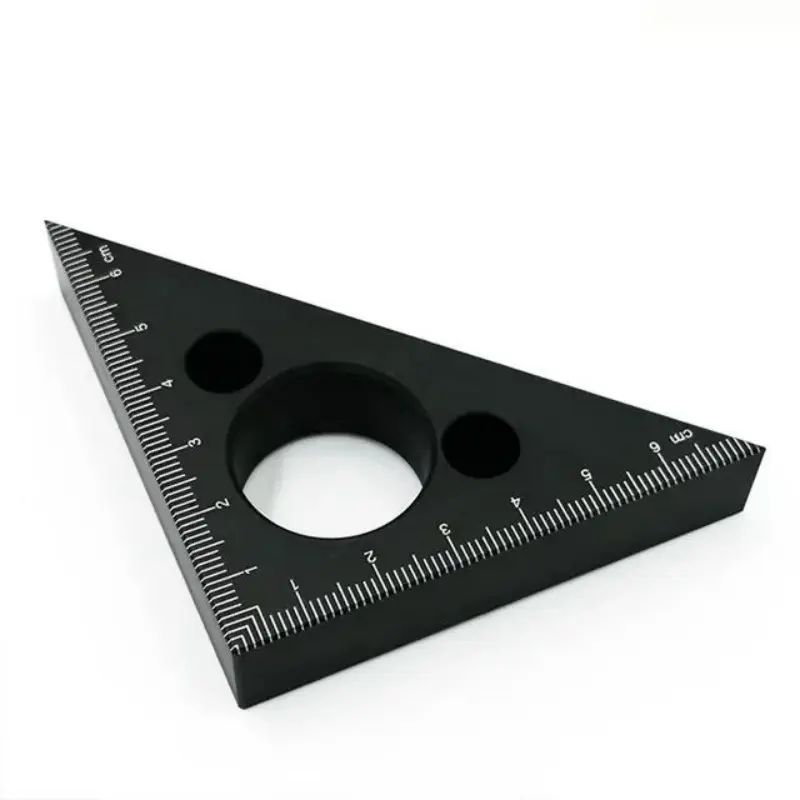 Thickened Aluminum Alloy Machined Right-Angle Square, Carpenter's Triangle Ruler, Height Gauge, Woodworking Tool, Aluminum Alloy Triangle Ruler, Hand Measuring Tool