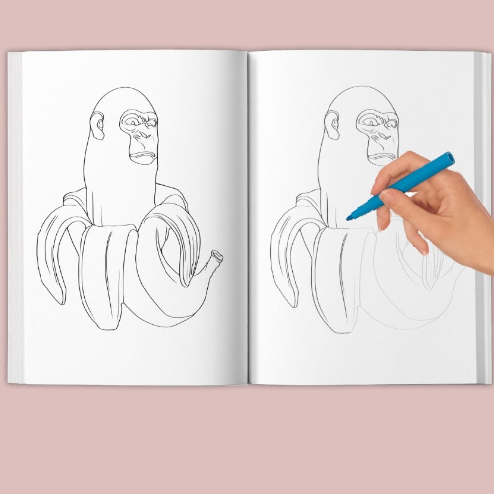 AI Shan Hai Jing Tungtungsahur Cartoon Coloring Book Bombommbini crocodilo Tralaotralala Graffiti Copy Sketch Book Painting DIY