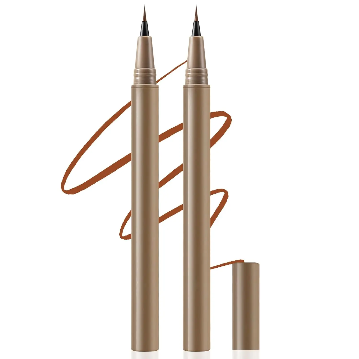 2pcs Eyeliner Liquid Liner, Black Eyeliner Pen Waterproof with Ultra-fine tip, Ink Liner Eye Liner Long Lasting, Quick Drying