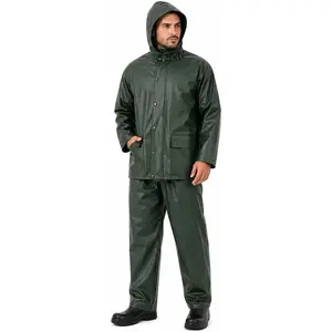Rain Suit For Men & Waterproof Duty Rain Gear Jacket for Fishing Work Raincoats