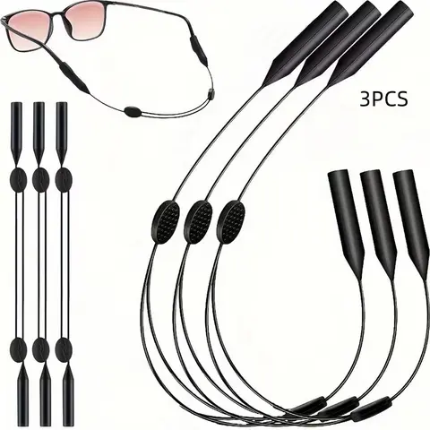 Adjustable Sunglass Straps, Anti-Slip Sunglasses Lanyards, Sporty Sunglasses Retractable Cord, Outdoor Sports Accessories, Glasses Grips With Lanyard