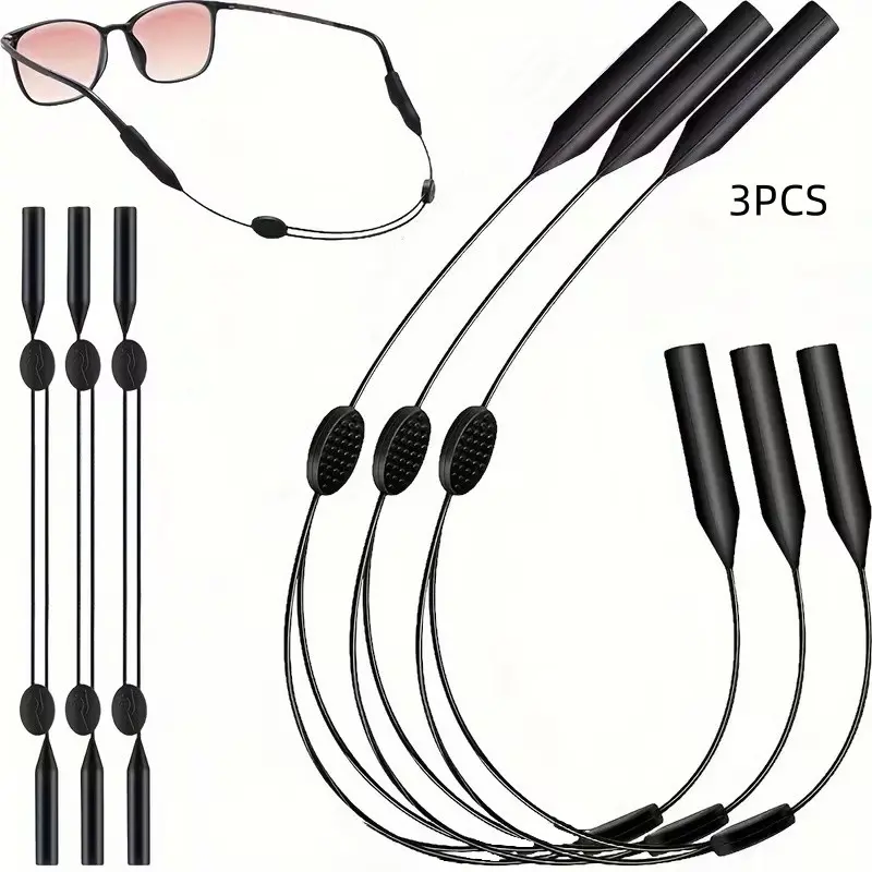 Adjustable Sunglass Straps, Anti-Slip Sunglasses Lanyards, Sporty Sunglasses Retractable Cord, Outdoor Sports Accessories, Glasses Grips