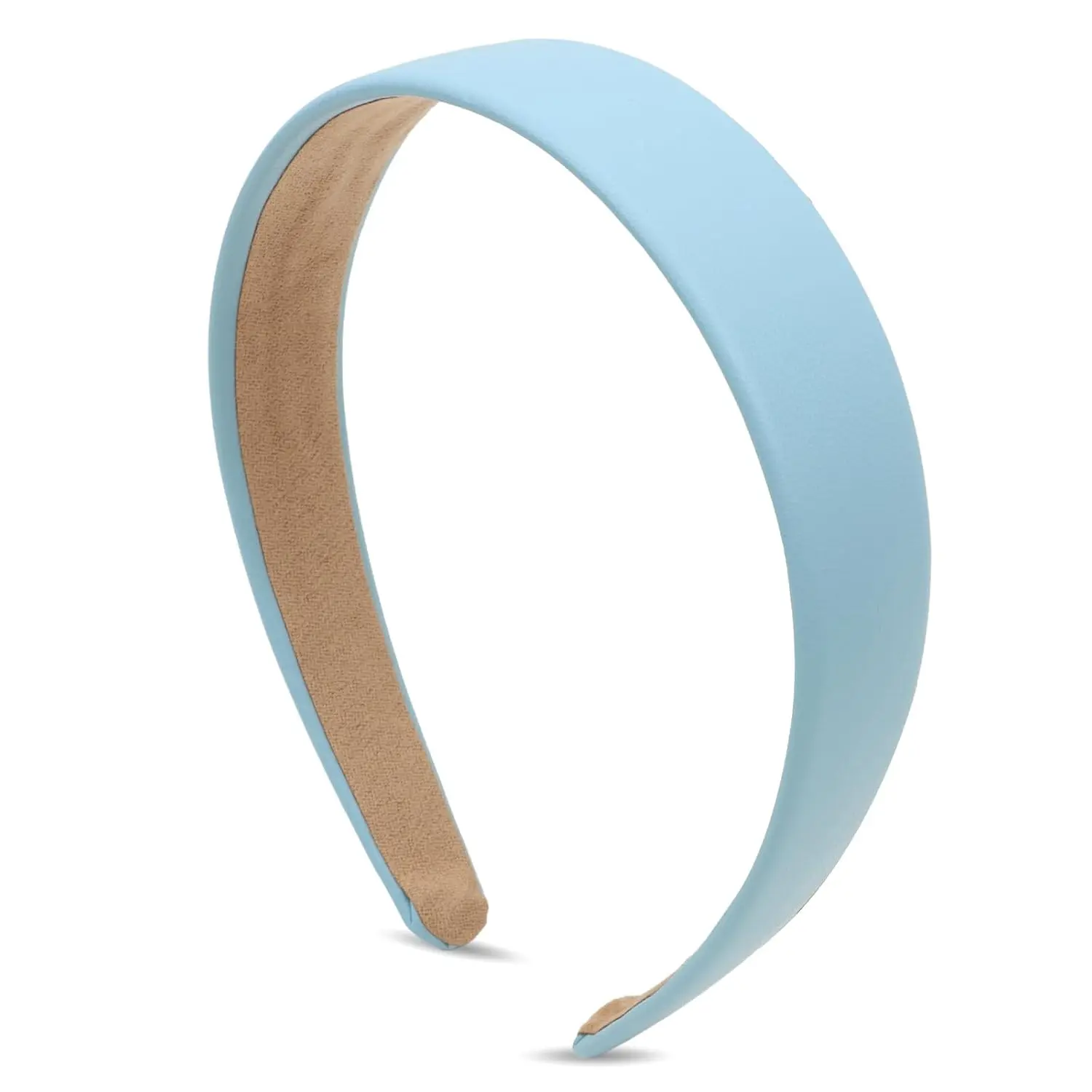 1.18 Inch PU Leather Headband Plain Solid Headband Wide Thick Headbands for Women Non-slip Hair Accessories for Women Girls