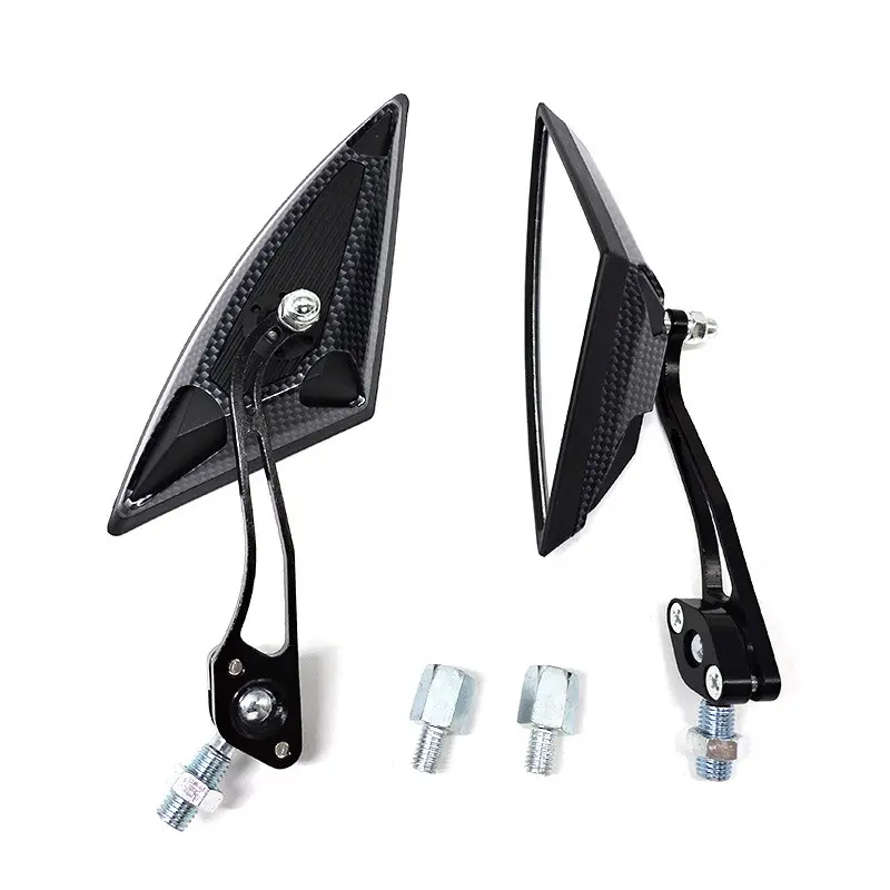 2 Pcs Motorcycle Handlebar Rearview Mirrors, Universal 8mm 10mm Side Mirrors, Suitable for Scooters and Off-Road Bikes