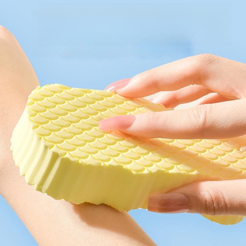 Double-sided Bath Sponge, 4 Counts/set Exfoliating Bath Tool, Exfoliating Body Scrubber, Body Dead Skin Remover for Home Bathroom Vacation Dormitory Salon