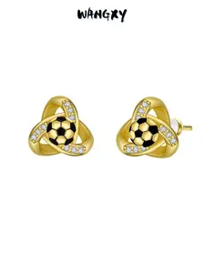 WANGXY Baseball/Softball/Soccer/Pickleball Earrings 925 Silver Needel Hypoallergenic Sport Stud Earrings 14K Gold Plated Non-Tarnish Faith Jewelry Sport Jewelry Gifts for Women Lover Player