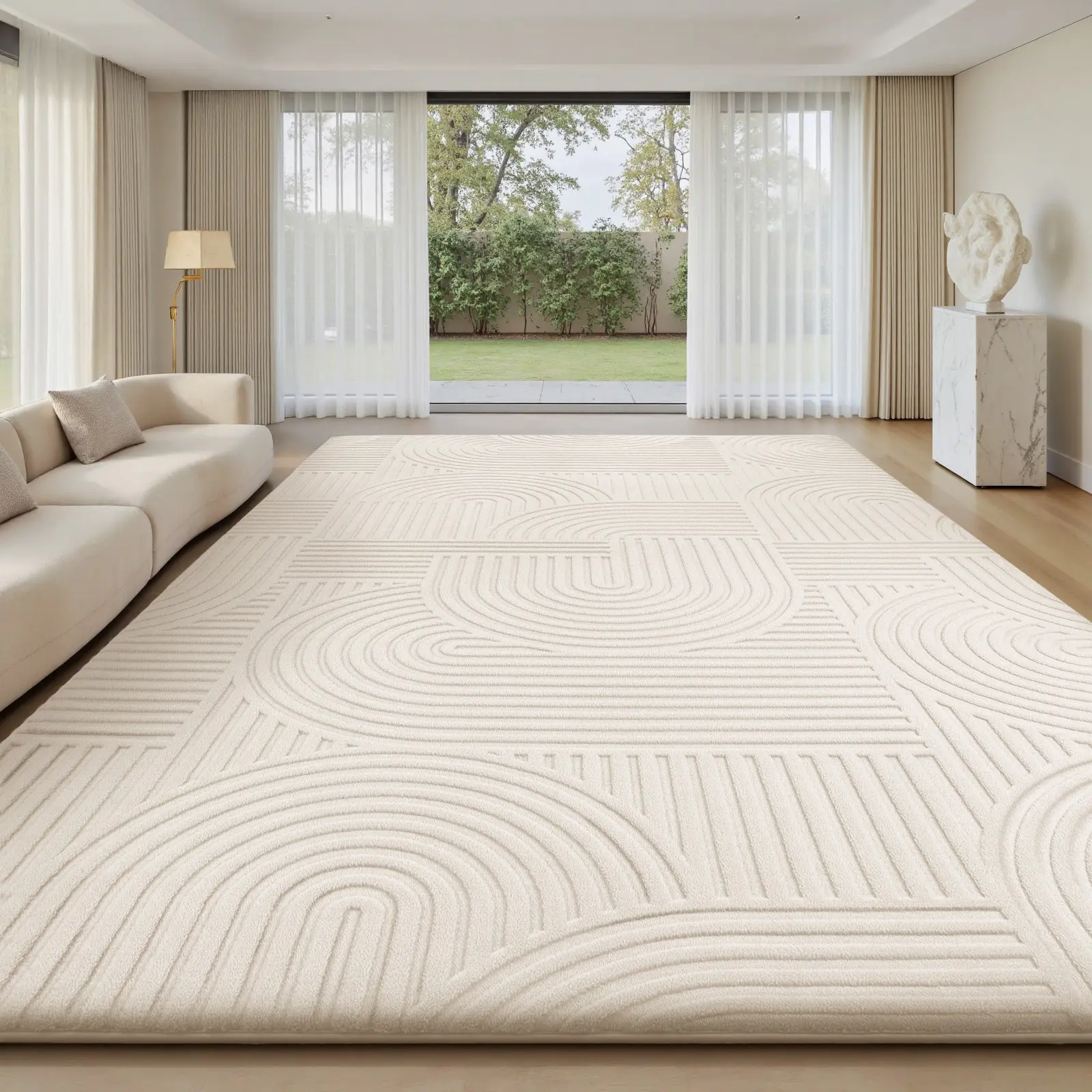 FAMVAL Luxury Thick Fluffy Non-Slip Contemporary Modern Shaggy Area Rug, Wrinkle-Resistant Big-Size Rug for Living Room, Kid Room Decor
