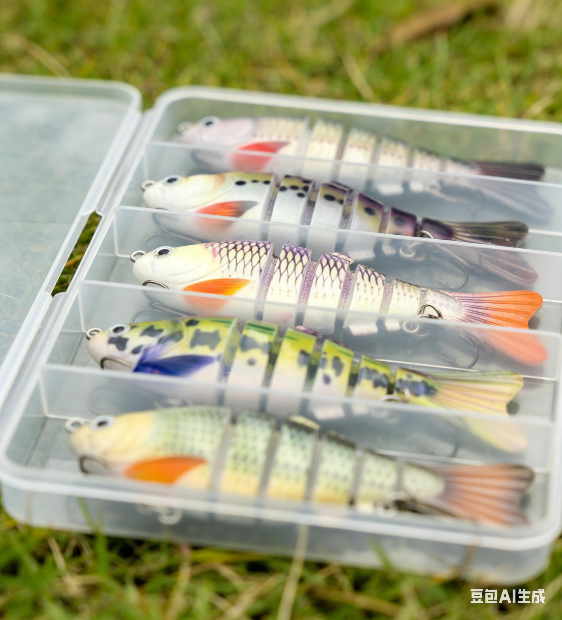 5 pieces/set, submersible 6-section swimming style, coquettish multi-section fish artificial luya fake bait, fishing supplies, fishing gear