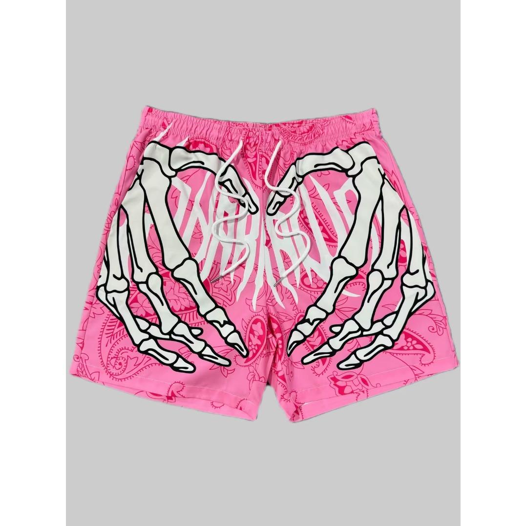 Summer Ice Cream Hawaiian Style Men's Quick-Drying Shorts Breathable Soft Comfortable Loose Plus Size Beach Swimwear Casual Shorts