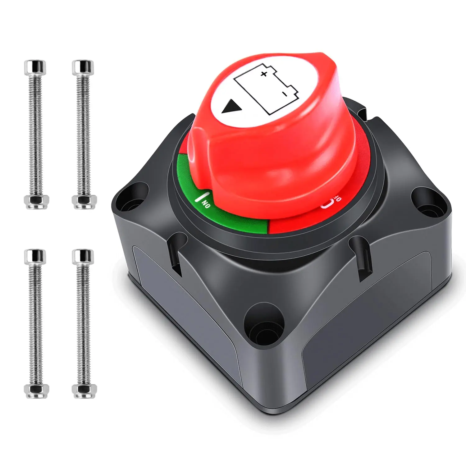 Nilight 12-48VDC Heavy Duty Waterproof Battery Master Switch, 1250A Momentary 275A Continuous Safety Disconnect Isolator, ABS Plastic On/Off Switch for Car, Marine Boat