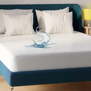 Waterproof Mattress Protector Queen 60x80 Cover Deep Pocket Breathable Noiseless 8-20Inches Bed Smooth Jersey Mattress Pad Cover Fully Ultra Thin Polyester