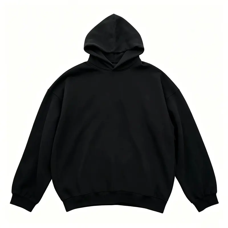 Men's Oversized Pullover Hoodie - Unisex Heavyweight Soft Fleece Long Sleeve Tops, Basic Casual Baggy Relaxed Fit with Ribbed Cuffs for Streetwear