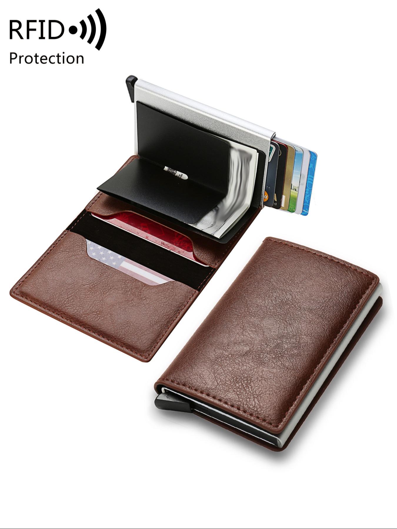 Father's Day Gifts, Men's Minimalist RFlD Blocking CardHolder, Pop Up Card Wallet, Business Card Wallet, ldealGift for Men, Christmas Gift, Valentine's Day Gift, Men's Ideal Gift