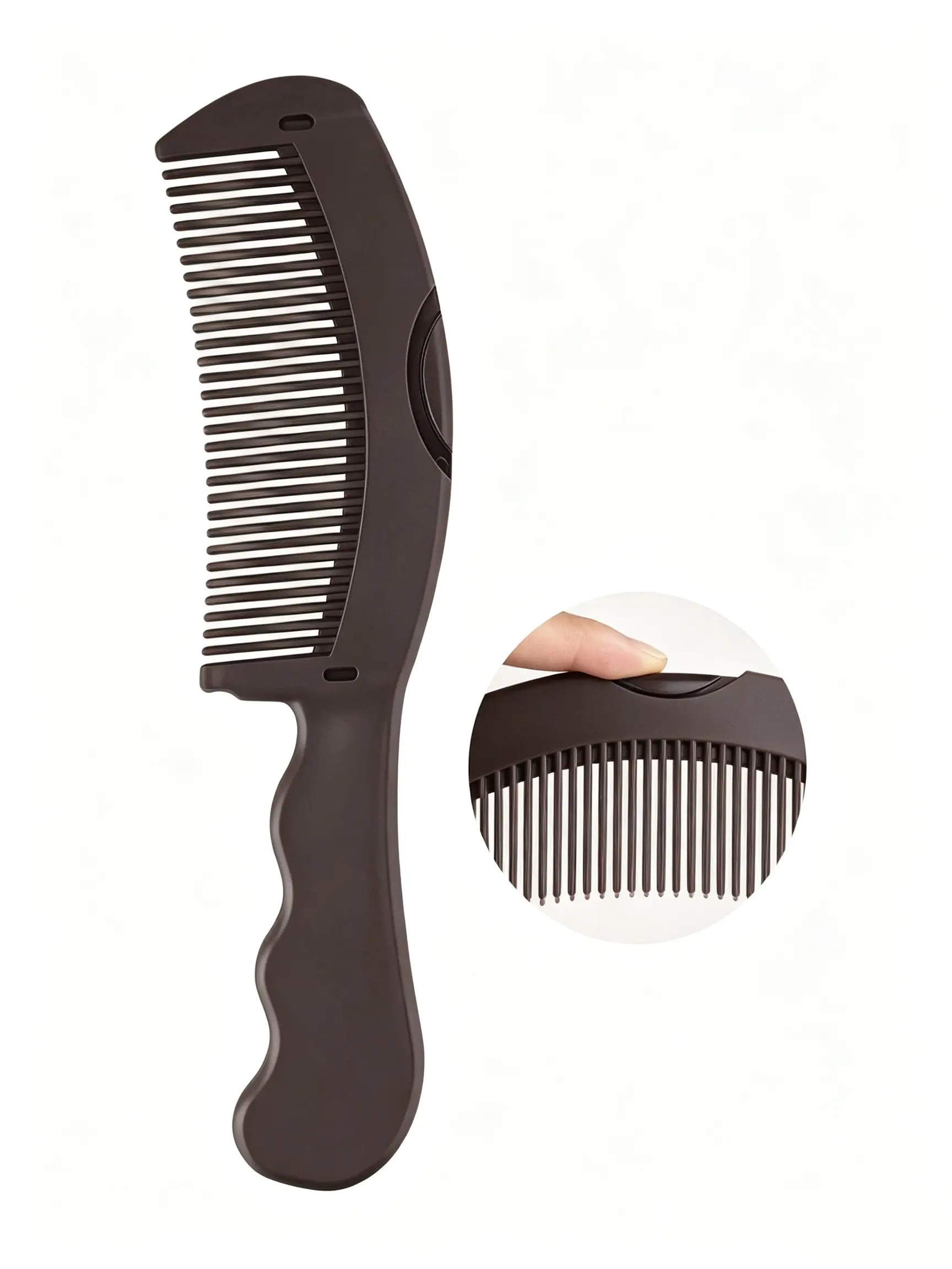 Dandruff Comb with Self-CleaningHollow Teeth & Massage Handle - Scalp DetoxComb for Flakes, Oil Removal - Dandruff ScalpHair Combs for Women/Men