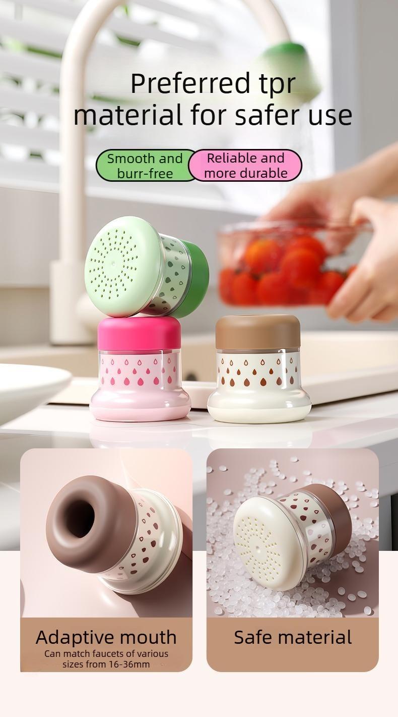 Minimalist Fresh Water Tap Filter for Home Use, Multi-Layer Filtration Purifier Tap, Kitchen Water Cleaner, Vegetable Washing Tool, Anti-Splash Guard, Removable Reusable, Household Faucet Filter Accessory.