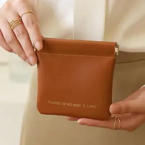 1PC Leather Shingle Storage Bag, Mini Small Bag, Lipstick Makeup Bag, Travel Cosmetic Bags, Women's Bag, Portable Travel Headphone Bag, Multi-functional Storage Bag, Makeup Pouch, Handheld Cosmetic Pouch