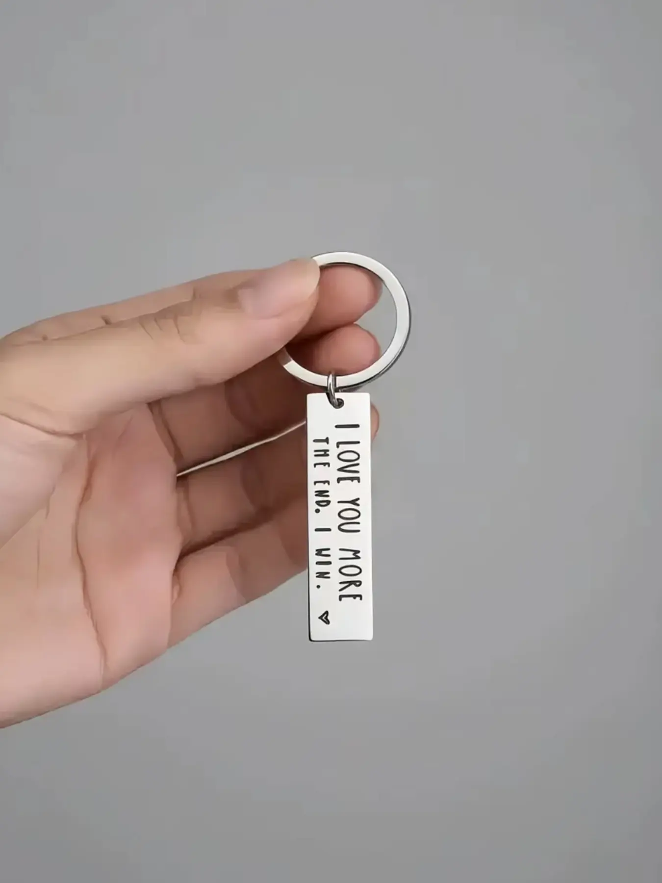 Creative Slogan Stainless Steel Keychain, Long Bar Pendant for Car Keys/bags, Unisex Daily Fashion Accessory, Versatile and Stylish