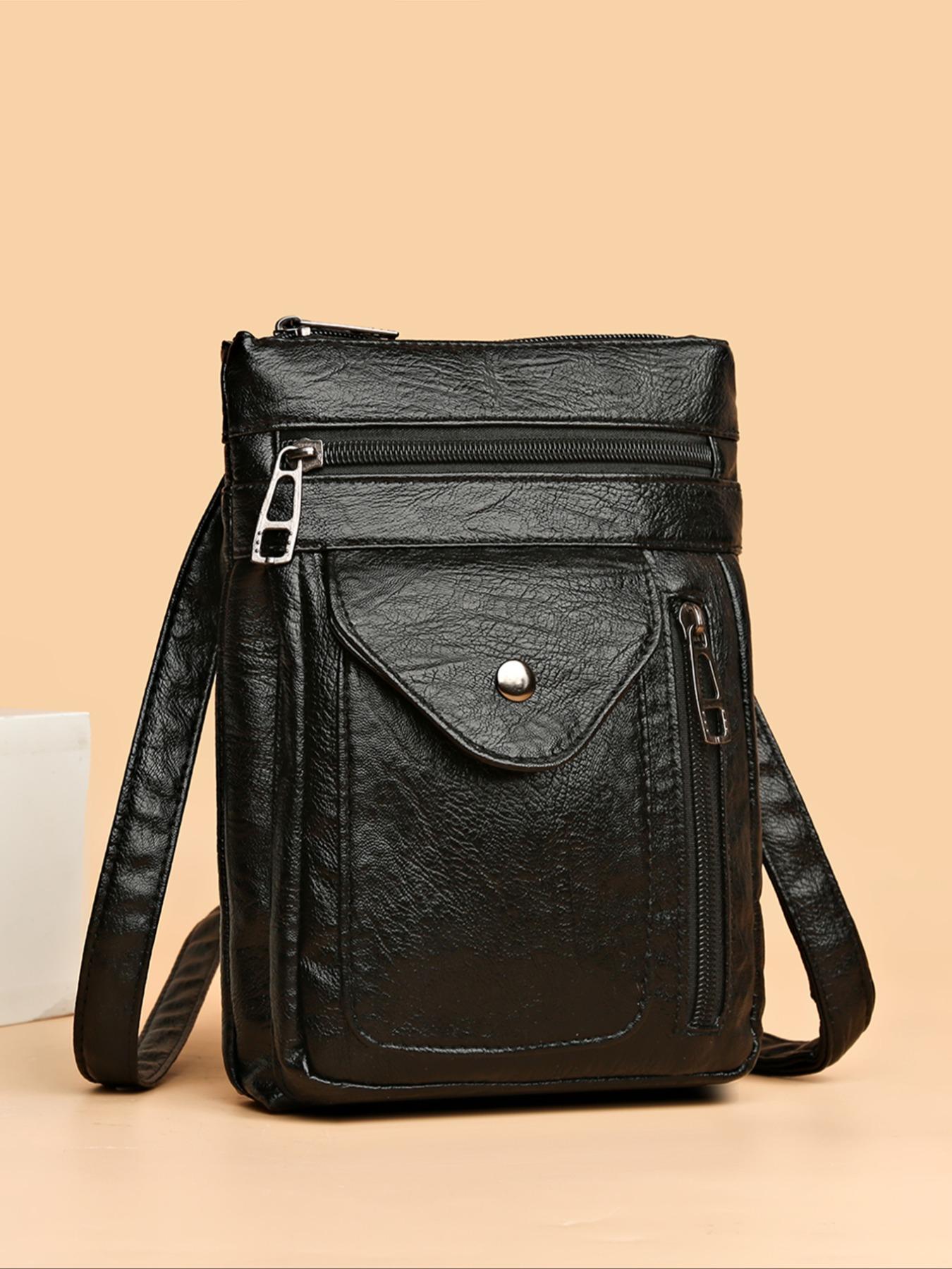 Women's Elegant Vintage Crossbody Bag, Trendy Plain Color Crossbody Bag, Fashionable Crossbody Bag for Daily Use, Cross Body Bags