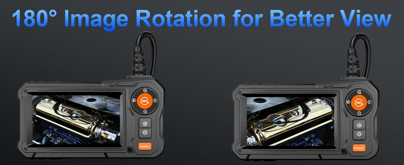 Endoscope Camera with Light - 4.3" LCD Screen Inspection Cameras,IP67 Waterproof Borescope with 8 Adjustable LED Lights,HD 1080P Endoscope Camera 16.5ft Semi-Rigid Cord,gifts for men tools and gadgets