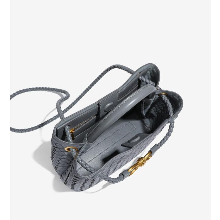 Women's Retro Matte Hand-woven Bag 2025 New Fashion Commuter Shoulder Messenger Bag