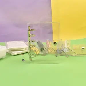 Macaron Transparent A7 Ring Binder, Waterproof PVC Cover, Detachable Rings, Ideal for Notes, DIY Scrapbooking, Daily Inspiration