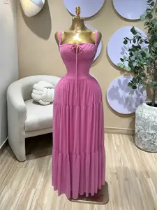 PULKRITU Elegant Women's Sleeveless Long Evening Prom Gown, Elegant Evening Wear, Cocktail Butter Yellow Party Outfit Slip Dress, Beach Vacation Dress,Lady Casual Skirt,Female Urban Relaxation Commuter Dress