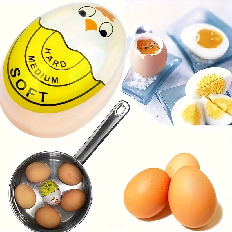 Reusable Color-Changing Egg Timer, Durable Heat-Sensitive Kitchen Tool, Perfect for Breakfast, Cooking, Holiday Gifts