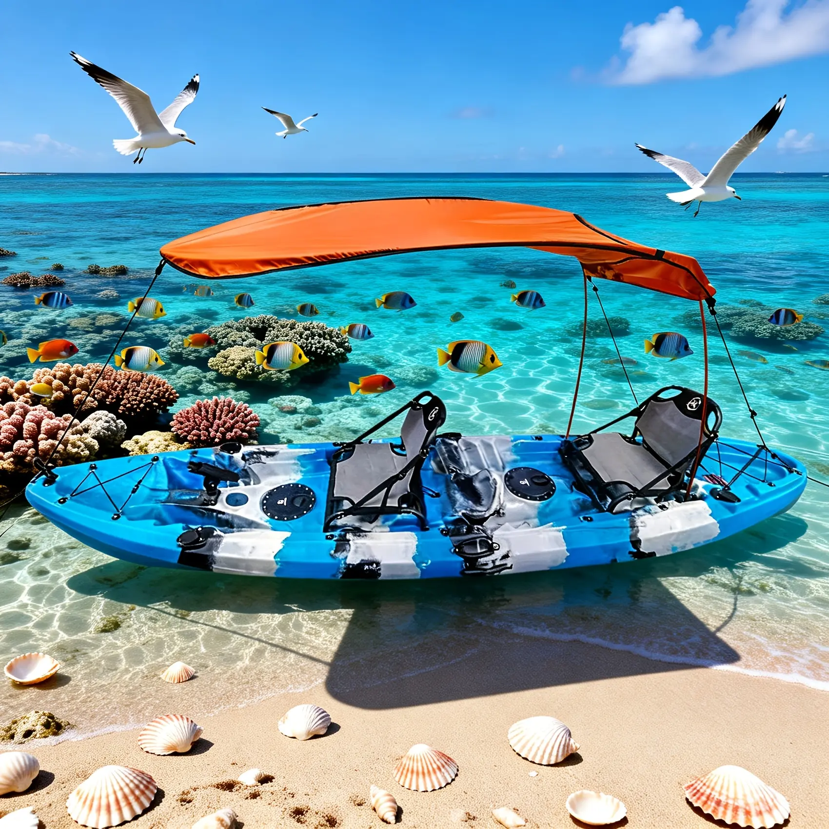 Marine Sunshade, Inflatable Boat Raft Fishing Kayak Sunshade, Air Cushion Boat Canopy
