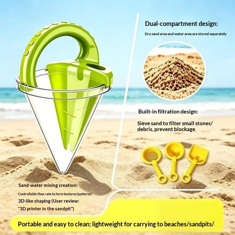 New Play Sand Beach Spill Funnel New Toy Spark Beach Toy