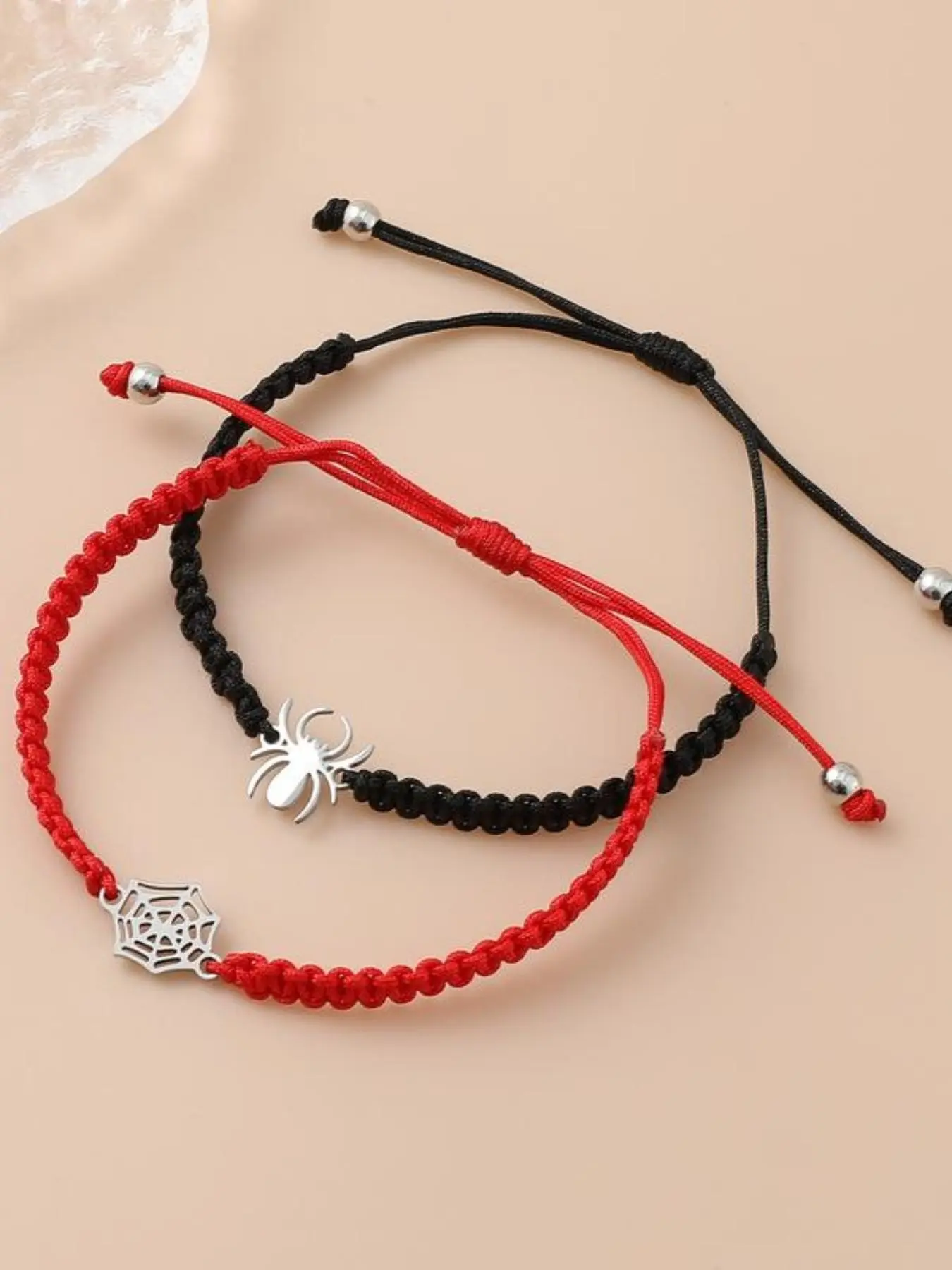 Couple Bracelet Set, Adjustable Hand Chain, Braided Rope, Casual Style, Valentine's Day Gift, Personalized Jewelry, All Seasons, Minimalist Adjustable Bracelet, Bracelet for Couples