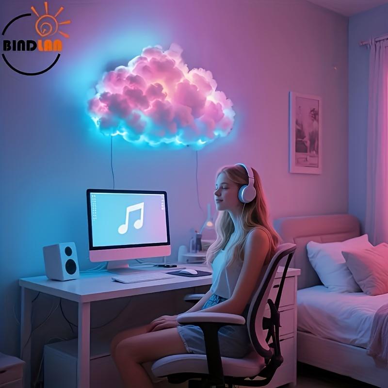 3D Lightning Cloud Lamp - USB Powered Mood Light Multicolor LED Vanity Mirror for Game Rooms Parties Gifts