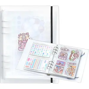 1pc A5 Sticker Storage Album, Sticker Collecting Book Binder with 3 Different Sized Pockets, Organizer Holder for Planner Stickers and Recipe Cards for Collectors