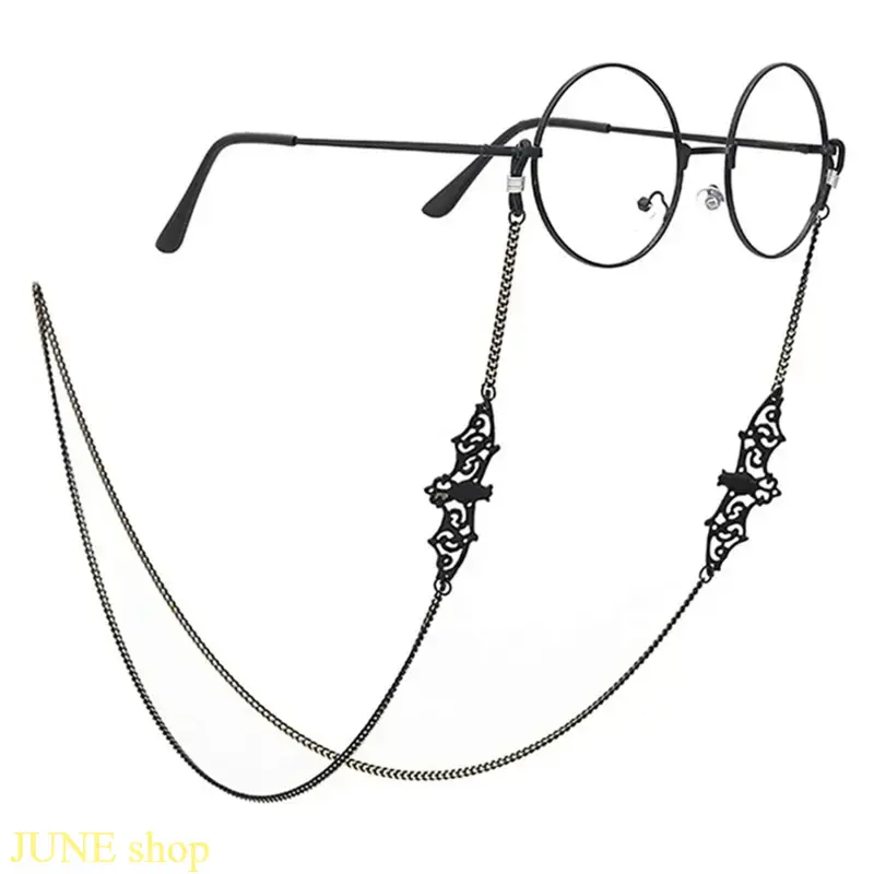 Unisex 75 Centimeter Copper Bat Beaded Hollow Glasses Lanyard, Sturdy Neck Strap Designed To Secure Eyewear And Sunglasses, Practical Wearable Accessory For Preventing Loss During Daily Travel, Casual Outings And Outdoor Daily Activities