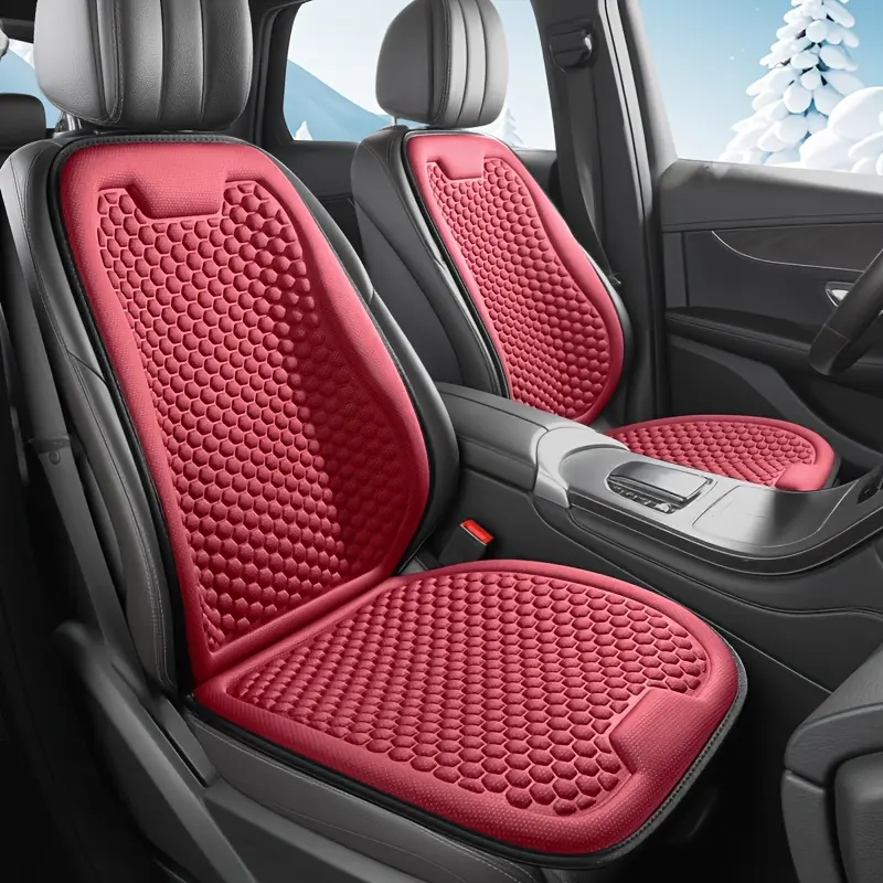 1pc Car All Season Universal Seat Cushion, Black Cool Sedan Seat Cushion, Gray Knitted SUV Seat Cushion, Blue Household Seat Cushion, Wine Red Office Seat Cushion