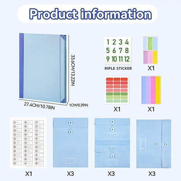 1 durable, reinforced ring binder for document organisation | Emergency ring binder for vital documents, birth certificates and estate planning