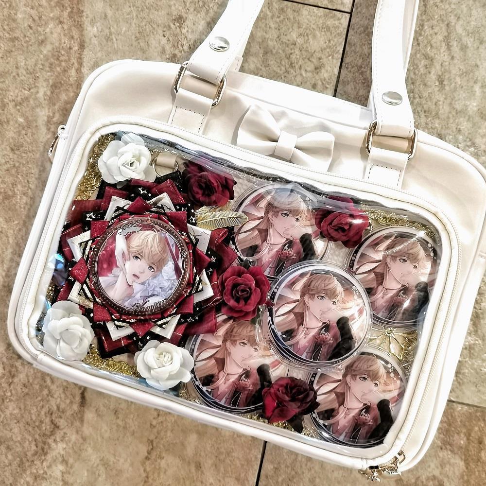 Y2K Cute Bow Ita Bag Girl Transparent Messenger Bag Women Fashion Shoulder Crossbody Bag Ladys DIY Badge Tote Bag Lolita Handbag Y2K Cute Bow Ita Bag Girl Transparent Messenger Bag Women Fashion Shoulder Crossbody Bag Ladys DIY Badge Tote Bag Lolita Handbag