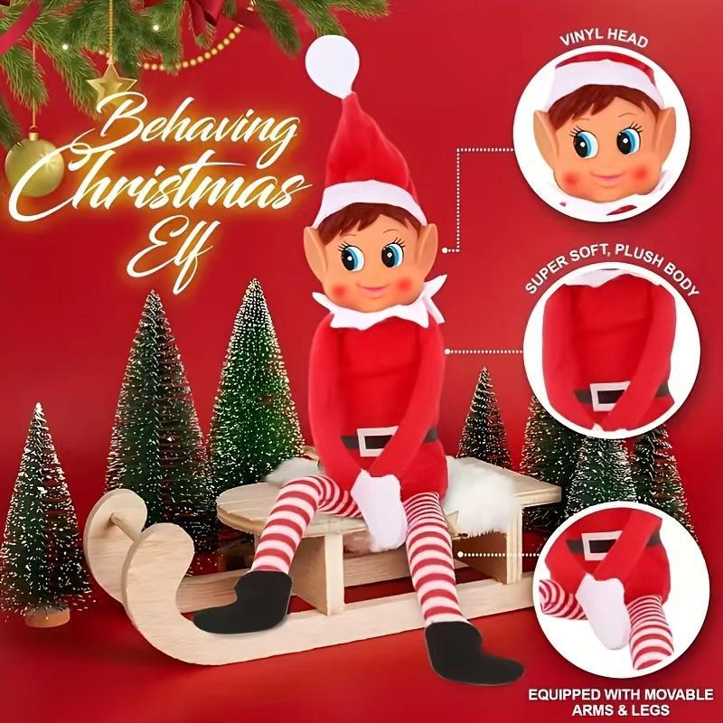 2026 New Holiday Plush Doll Christmas Elf Costume Toy, Unique Christmas Ornament, Holiday Decoration, Perfect Gift for Children and Adults.