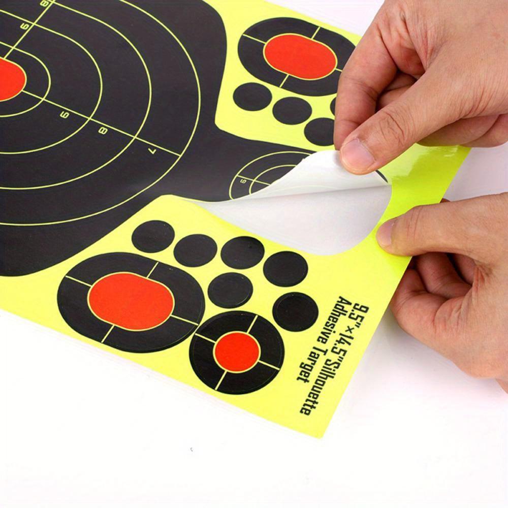 VIGEROSO 20/30pcs Large-Scale Human Silhouette Targets - High-Visibility Reactive Splatter Glow Florescent Paper Design for Accurate Range Training and Shooting Accessories - Universal Fit for All Users