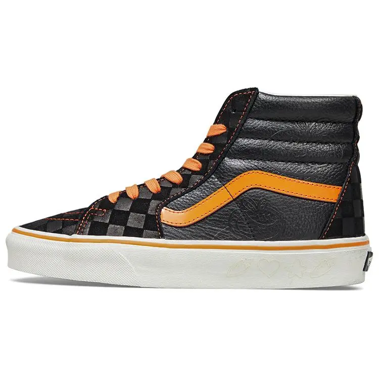 Miro & Wujo x Vans SK8 Hi Rabbit Year Limited Edition Black and Orange High-Top Skate Shoes for Men and Women Verifiable, with credentials and supporting global authentication