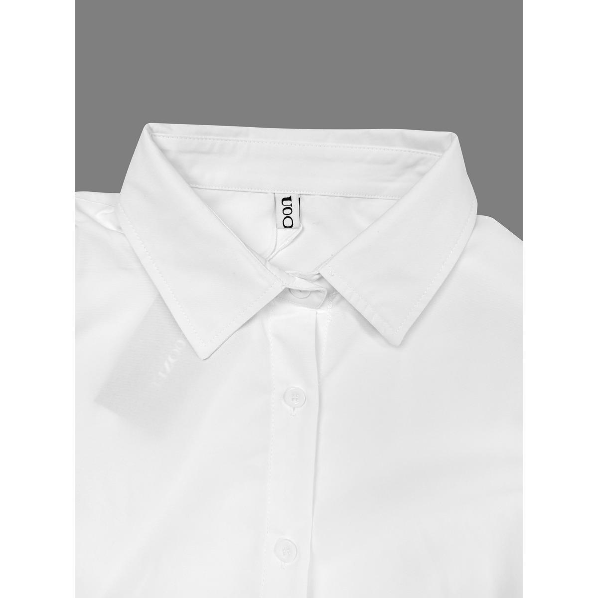 UOOZEE Women's Button Front Long Sleeve Loose Minimalist Lapel Midi Dress Shirt Dress Casual Summer Dress Lightweight Cotton Fabric, Multi-Color, With Pockets, Suitable for All Seasons, Suitable for Multiple Occasions